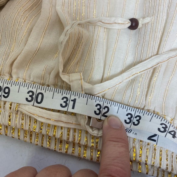 Boho Eyelet Maxi Skirt Size XL Cotton Boho Cream - Picture 5 of 7